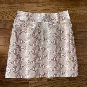Tiger Mist Leather Snakeskin Skirt